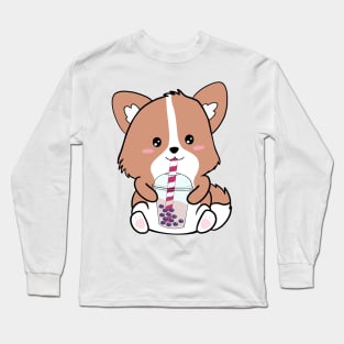 Boba Corgi Long Sleeve T-Shirt